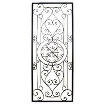 Online Designer Hallway/Entry Tuscan 64'' Large Rectangular Wrought Iron Wall Grille Plaque