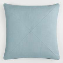 Online Designer Living Room Dusty Blue Herringbone Cotton Throw Pillow