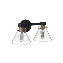 Online Designer Bathroom Alicia 2-Light Dimmable Matte Black Vanity Light