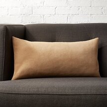 Online Designer Living Room 23"X11" SUEDE CAMEL TAN PILLOW