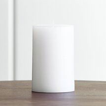 Online Designer Living Room White 4"x6" Pillar Candle