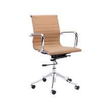 Online Designer Business/Office Sunpan 40" Tyler Tan Faux Leather Office Chair