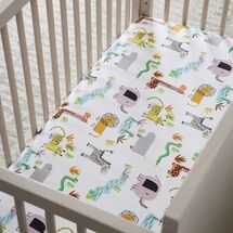 Online Designer Nursery Organic Super Safari Crib Fitted Sheet