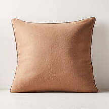 Online Designer Living Room IVY CAMEL BROWN CASHMERE THROW PILLOW WITH DOWN-ALTERNATIVE INSERT 20"