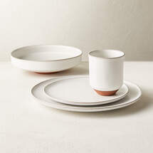 Online Designer Kitchen 4-Piece Dolce White Place Setting with Pasta Bowl