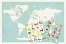 Online Designer Kids Room Our Earth Interactive Map, Canvas Or Print, Educational, Travel, Inspirational