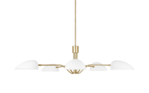 Online Designer Combined Living/Dining Jane Matte White 5 Light Chandelier