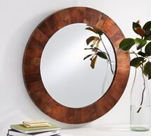 Online Designer Living Room COPPER CLAD ROUND MIRROR