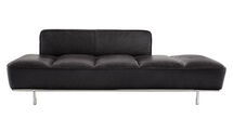 Online Designer Bedroom lawndale black leather daybed with chrome base