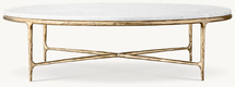 Online Designer Combined Living/Dining THADDEUS MARBLE ROUND COFFEE TABLE