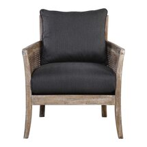 Online Designer Combined Living/Dining Sandstone Washed Hardwood Armchair