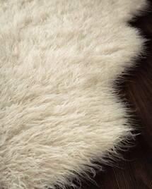 Online Designer Living Room Ivory Beige Faux Sheepskin