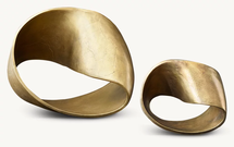 Online Designer Combined Living/Dining CAST METAL MOEBIUS RING - GOLD small
