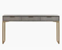 Online Designer Patio Sandy Console, Gray Shagreen