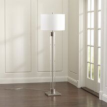 Online Designer Combined Living/Dining Avenue Nickel Floor Lamp