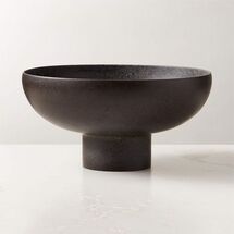 Online Designer Combined Living/Dining Black Ceramic Pedestal Bowl