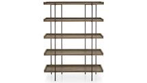 Online Designer Living Room Beckett Grey Wash 5-High Shelf