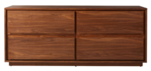 Online Designer Bedroom GALLERY WALNUT LOW DRESSER