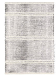 Online Designer Living Room Malta Grey Woven Wool Rug 10x14