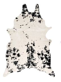 Online Designer Hallway/Entry Black & White Faux Cowhide Rug
