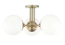 Online Designer Living Room Reggie 3-Light Semi Flush Mount