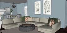 Online Designer Living Room 3D Model