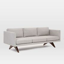Online Designer Living Room Brooklyn 81" Sofa, Chenille Tweed, Feather Grey
