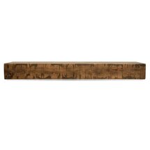 Online Designer Combined Living/Dining Rustic Fireplace Shelf Mantel