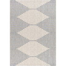 Online Designer Patio Jazlyn Geometric Navy Indoor / Outdoor Area Rug