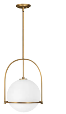 Online Designer Kitchen Hinkley Lighting Somerset 1 Light 16" Wide Pendant with Etched Opal Glass