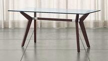 Online Designer Home/Small Office Strut Bourbon Glass Top Table 70"