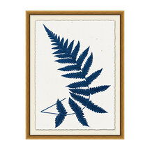 Online Designer Living Room Indigo Fern Leaf Art