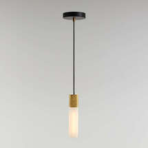 Online Designer Bathroom Tala Basalt Brass Single Pendant