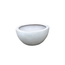 Online Designer Patio Bradford Planter, Small Wide Planter, Ivory