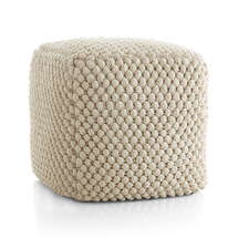 Online Designer Living Room Buco 20"x20" Off-White Pouf