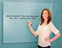 Online Designer Business/Office Global Industrial™ Frosted Glass Dry Erase Board, 48"W x 36"H