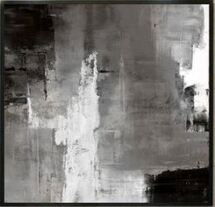 Online Designer Combined Living/Dining Black Gray & White Canvas Art