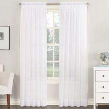 Online Designer Combined Living/Dining Odysseus Solid Sheer Rod Pocket Single Curtain Panel