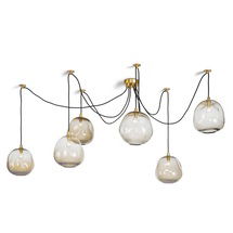 Online Designer Combined Living/Dining Regina Andrew Molten Spider Small With Smoke Glass (Natural Brass)