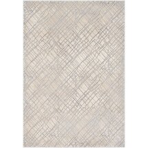 Online Designer Combined Living/Dining Bridgeton Abstract Gray/Cream Area Rug