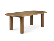 Online Designer Combined Living/Dining Muhly Smoked Oak Dining Table For 6