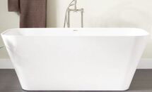 Online Designer Bathroom 66" INOMA SOLID SURFACE FREESTANDING TUB - GLOSS FINISH