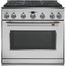 Online Designer Kitchen Café™ 36" All-Gas Commercial-Style Range with 6 Burners (Natural Gas)