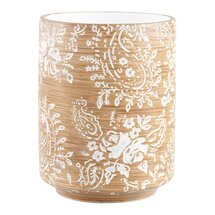 Online Designer Bathroom Paisley Carved Resin Tumbler