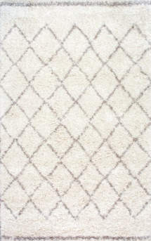 Online Designer Combined Living/Dining Soft Trellis Shag Area Rug