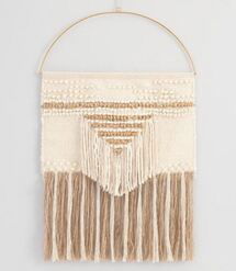 Online Designer Other White And Gold Woven Wall Hanging