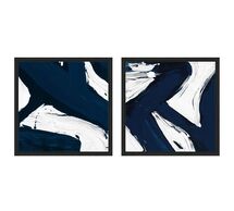 Online Designer Living Room Modern Abstract Canvas, Set of 2