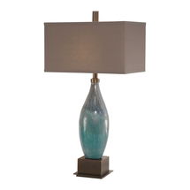 Online Designer Living Room Ocean Blue Art Glass Table Lamp