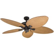 Online Designer Bedroom 52" Mccall 5 - Blade Leaf Blade Ceiling Fan with Pull Chain