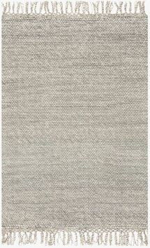 Online Designer Combined Living/Dining Natural Wool Ivory Rug